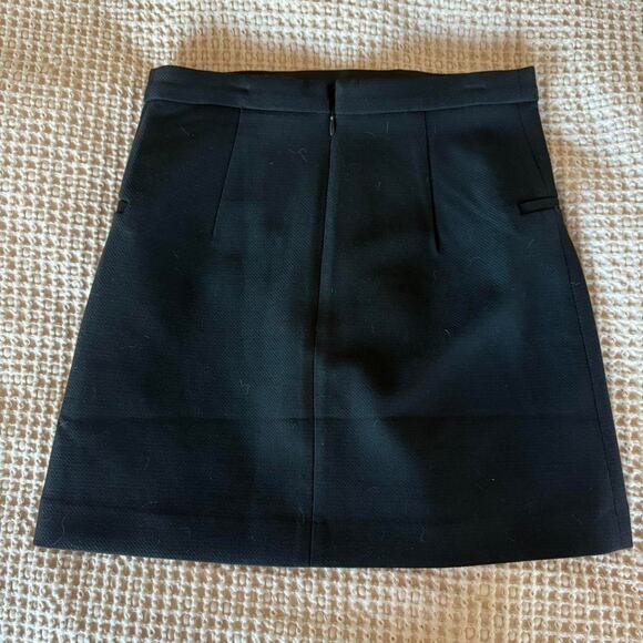 H&M Black Gold Button Mini Skirt US 4 - Picture 4 of 4